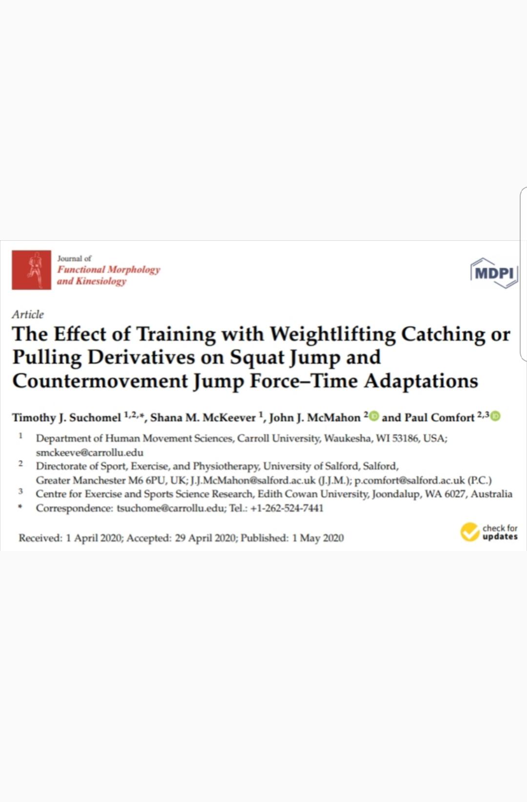 O efeito do treinamento com levantamento de pesos( "catch" e "pull") nos saltos verticais...